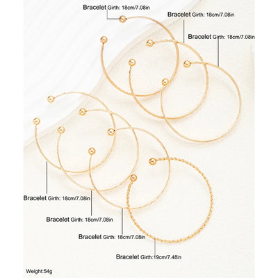 Radiant Heart Bangle Collection (7-Piece Set)