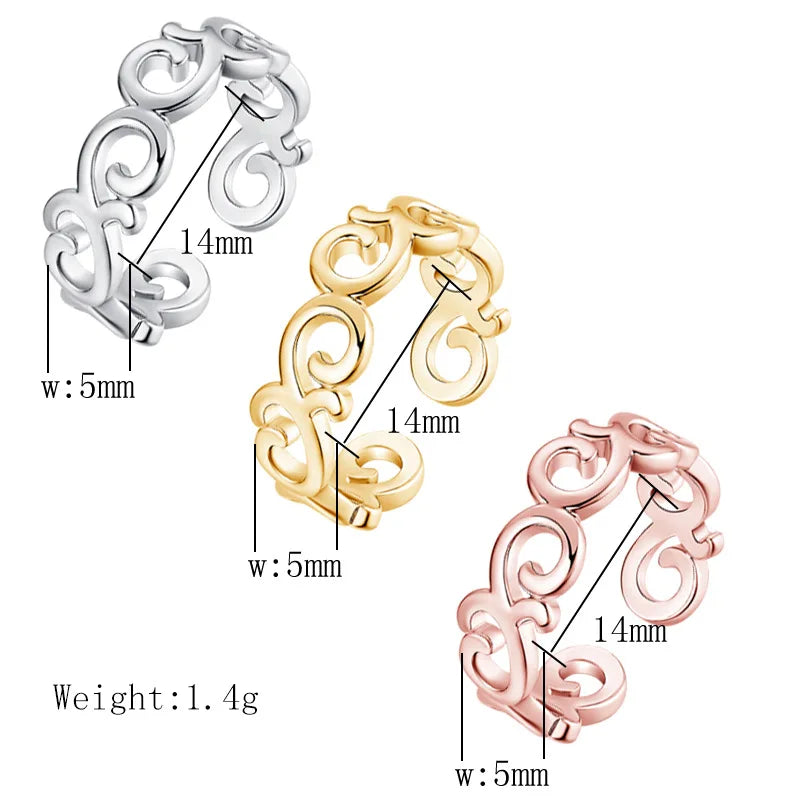 3PCS Toe Rings for Women Stainless Steel Adjustable Summer Beach Sexy Foot Ring With Diamonds Stackable Men's And Women's Ring