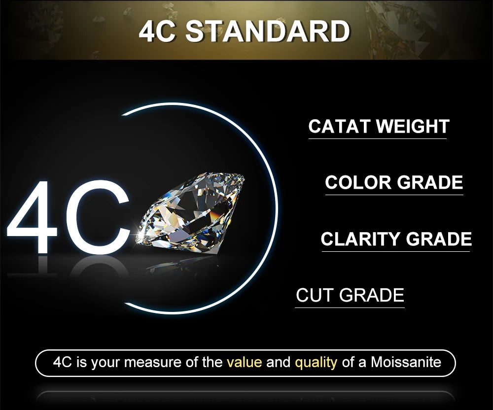 Luxury 925 Sterling Silver Moissanite Round Ice Diamond Ring for Women Men Wedding Party Band Jewelry Gifts 18K Gold Plated