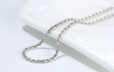 Luxury 925 Silver Rope Chain