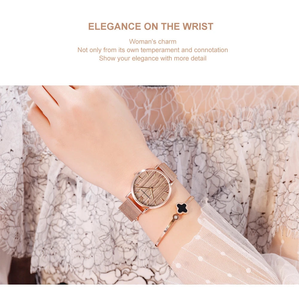HANNAH MARTIN Brand Quality Stainless Steel Japan Quartz Movement Waterproof Women 36mm Full Rose Gold Ladies Dropshipping Watch