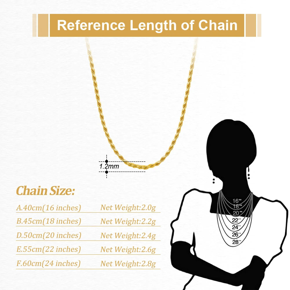 Rinntin Luxury 925 Sterling Silver Diamond-Cut Rope Chain Necklace For Men Women Fashion Italian Silver Neck Chain Jewelry SC29
