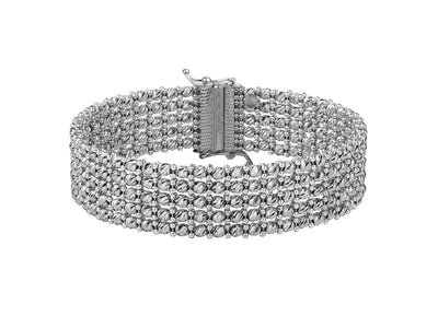 Medium Red Carpet Bracelet in 14K White Gold (14.10 mm)