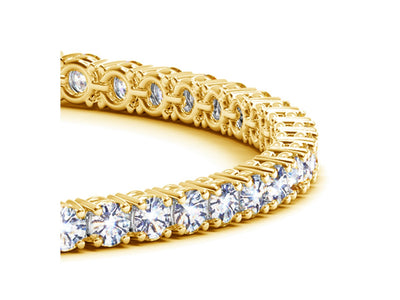 Lab Grown Round Diamond Tennis Bracelet in 14k Yellow Gold (8 cctw F/G  VS2/SI1)