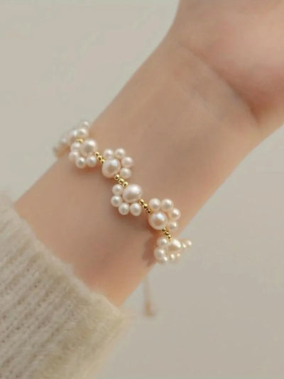 Luminous Pearl Feline Charm Bracelet