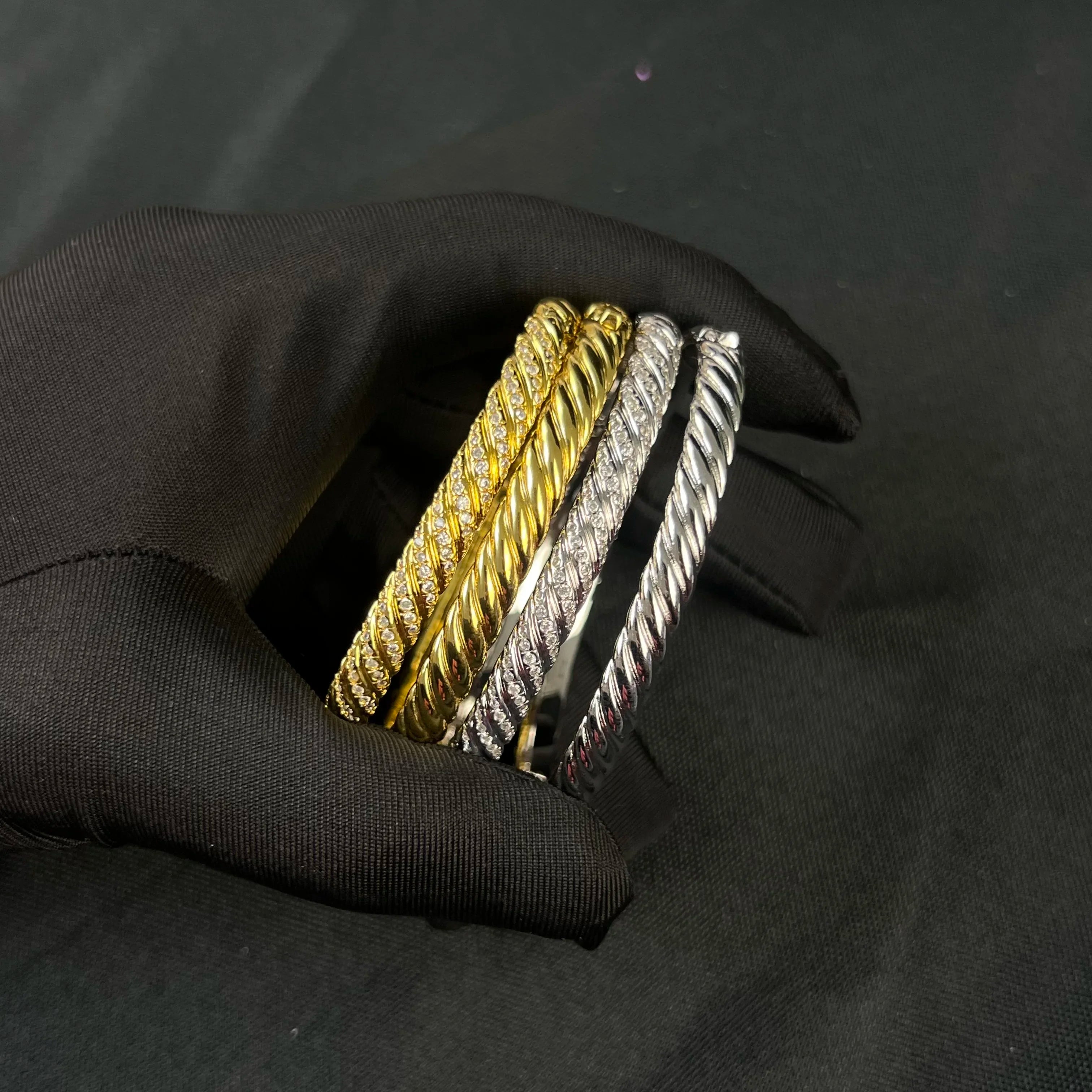 S925 sterling silver 2025 new 6.2mm carved wave bracelet neutral fashion personality trend retro simple luxury jewelry gift