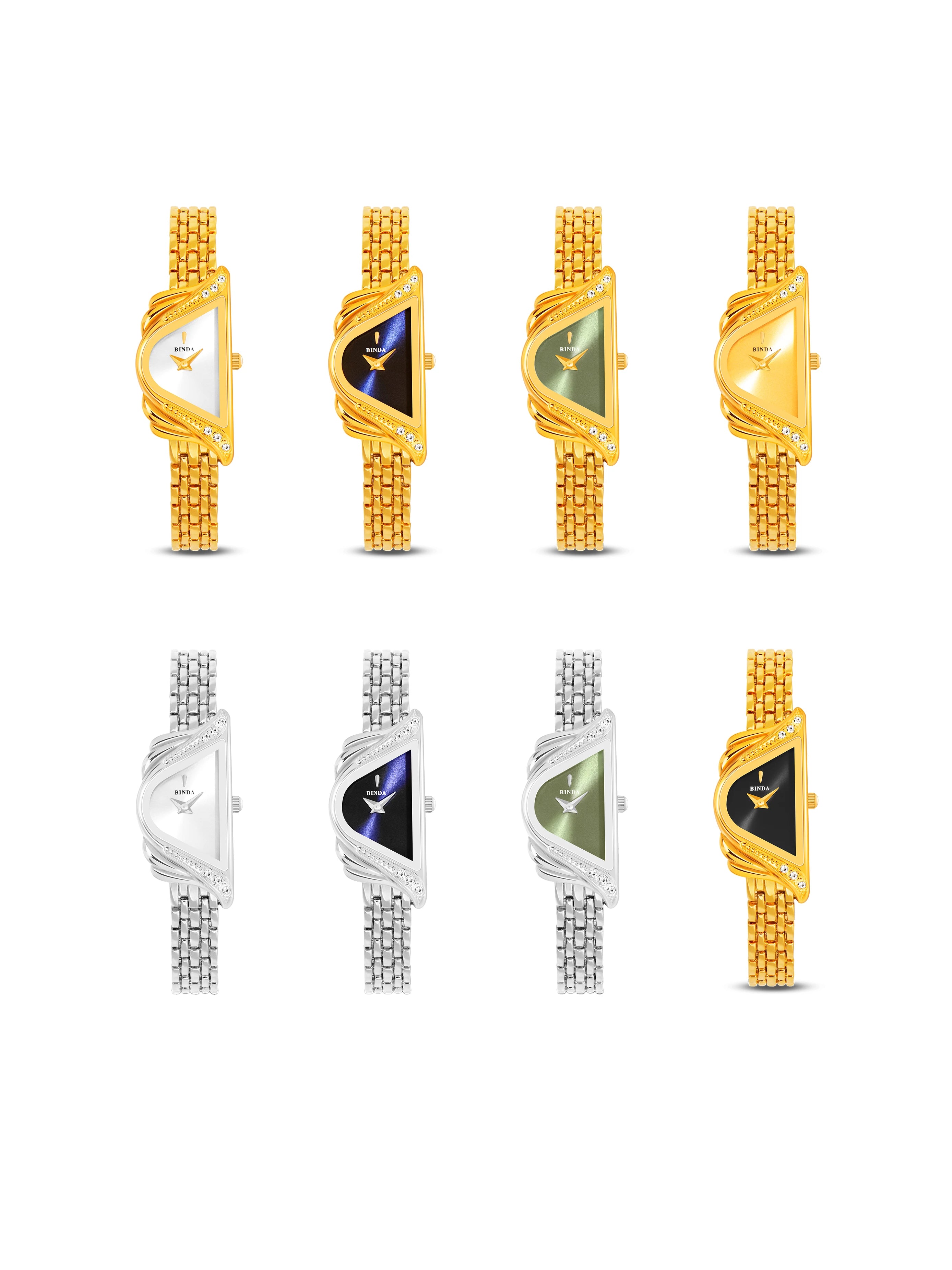 Binda Women’s Quartz Wristwatch – Silver Case, Blue Minimalist Dial, 30M Water Resistant, Elegant Gift Set with Box & Strap Adju