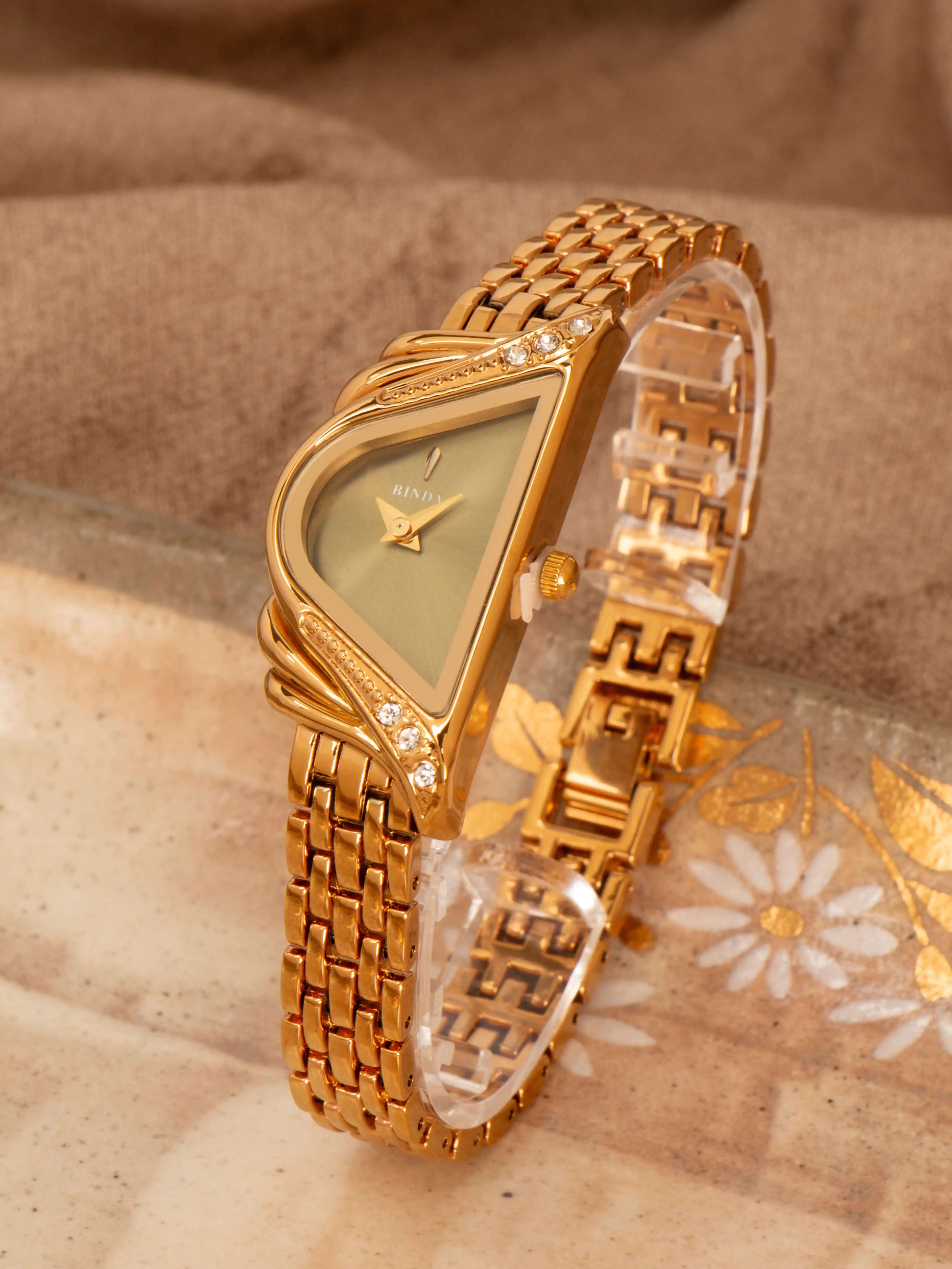 Binda Women’s Quartz Wristwatch – Silver Case, Blue Minimalist Dial, 30M Water Resistant, Elegant Gift Set with Box & Strap Adju