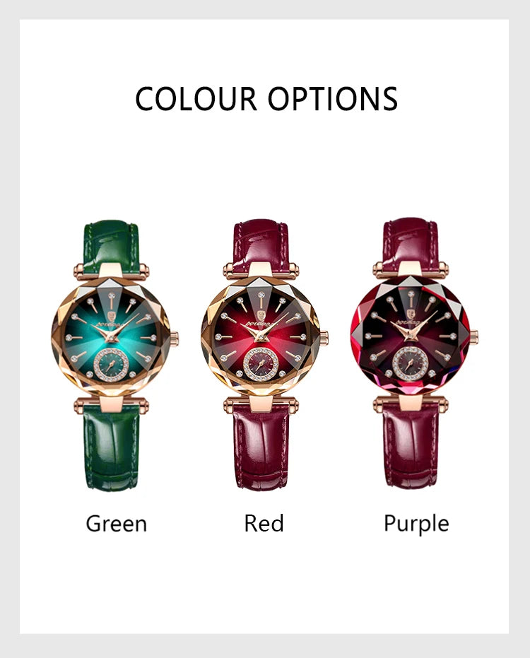 POEDAGAR Top Luxury Watches For Women Waterproof Leather High Quality Quartz Woman's Watch Casual Fashion Ladies Wristwatch Gift