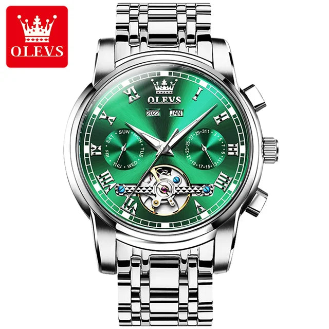 100% Original OLEVS Automatic Mechanical Couple Wrist Watches for Men and Women Waterproof Watches His or Hers Lover's Watch Set