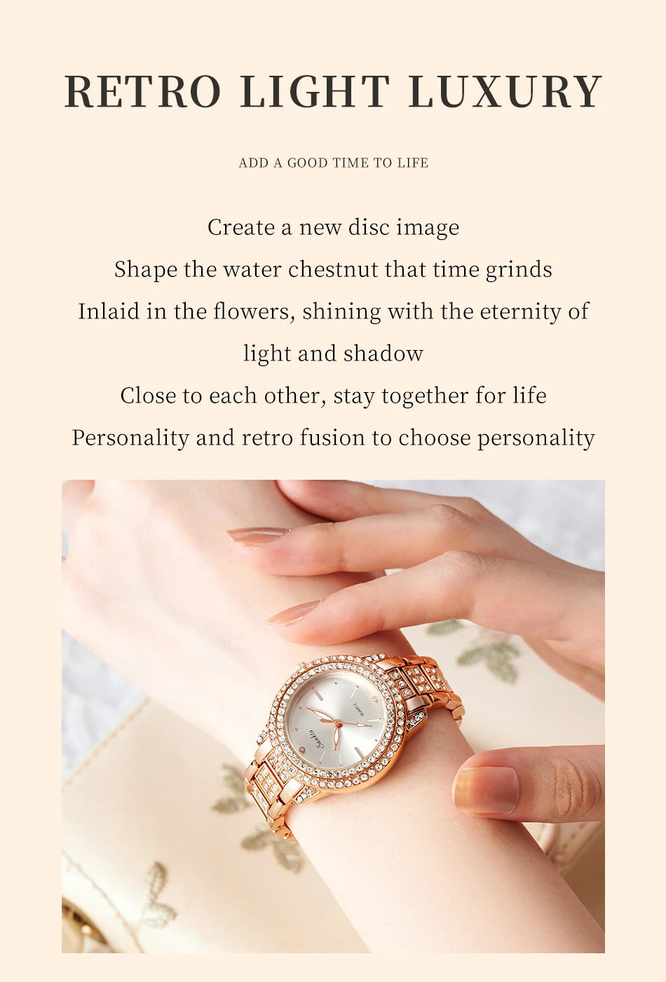 SUNKTA Women Wristwatches Relojes Para Mujer Luxury Classic Golden Watch Women Alloy Strap Round Rhinestone Dail Quartz Watches