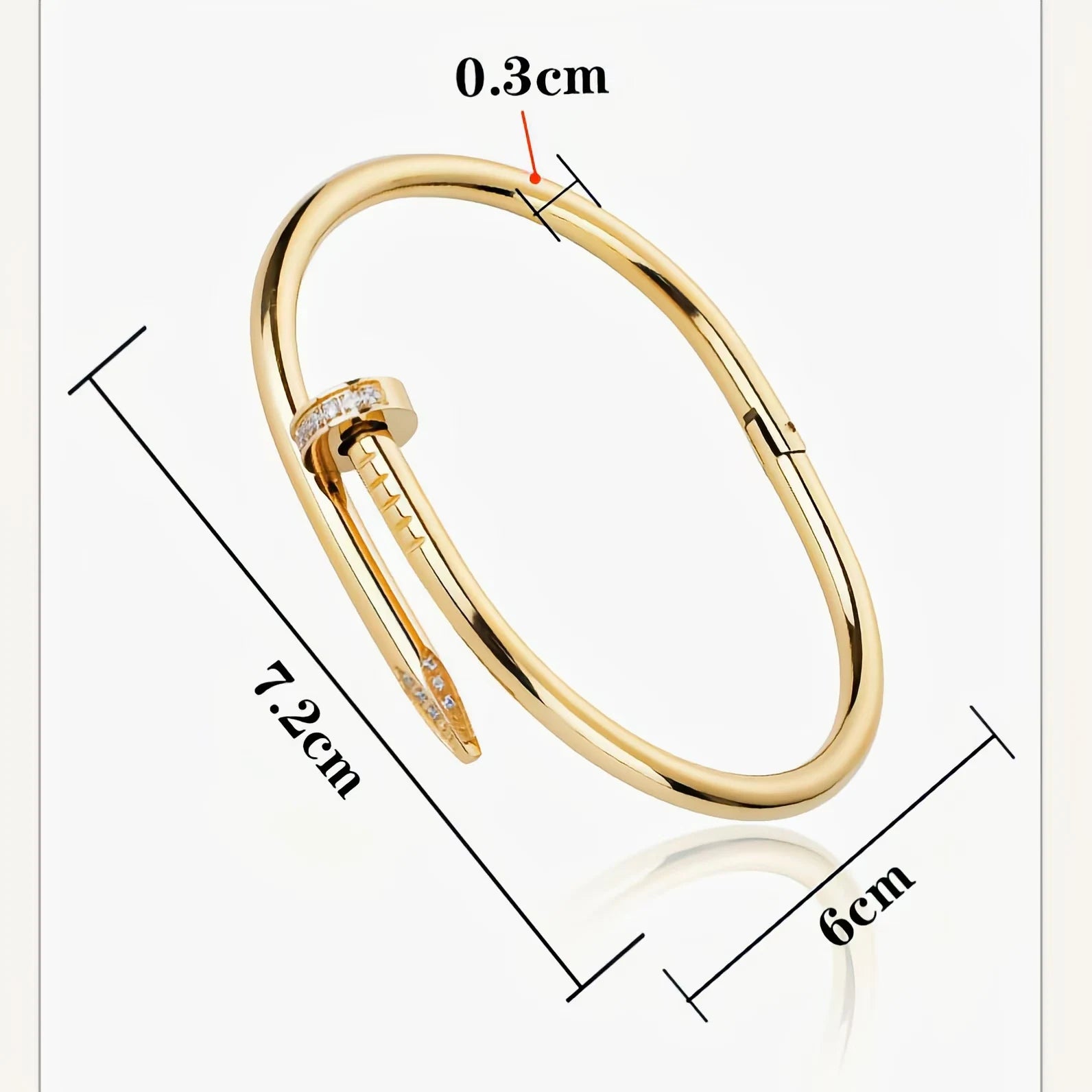 Hip hop style personality fashion interesting design curved nail stainless steel bracelet men's women's jewelry