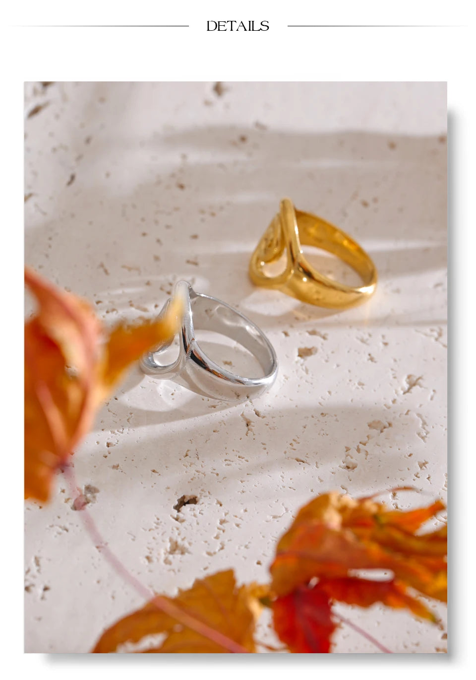 Yhpup Size 6789 Trendy Conch Ocean Series Ring Casting Fashion Charm Finger Jewelry Accessories Real Gold PVD Plated for Women