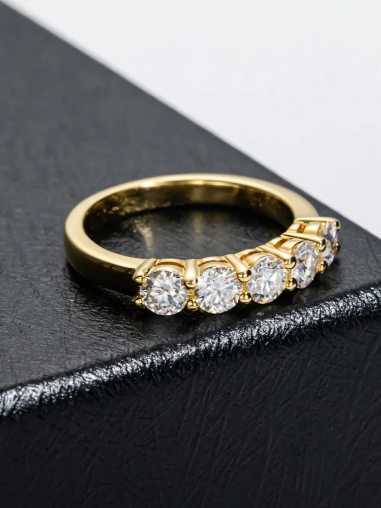 925 Sterling Silver Classic Shiny Simplicity Five Star Zircon Ring For Women Engagement Wedding Luxury High Quality Fine Jewelry