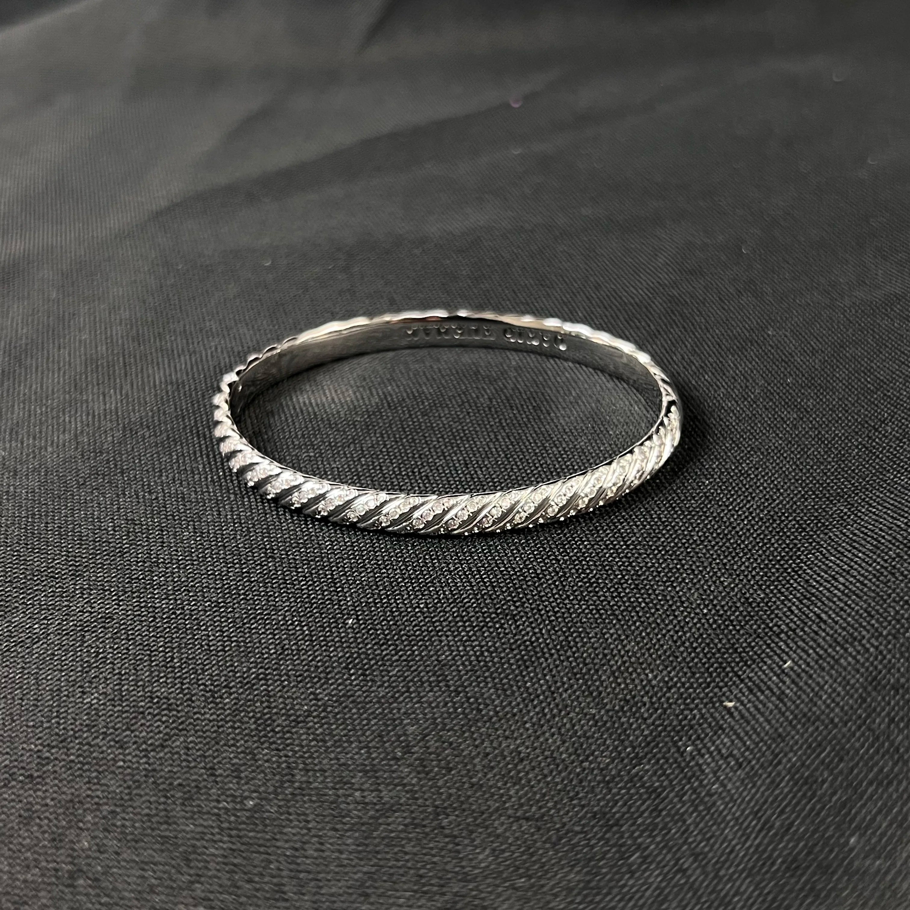 S925 sterling silver 2025 new 6.2mm carved wave bracelet neutral fashion personality trend retro simple luxury jewelry gift