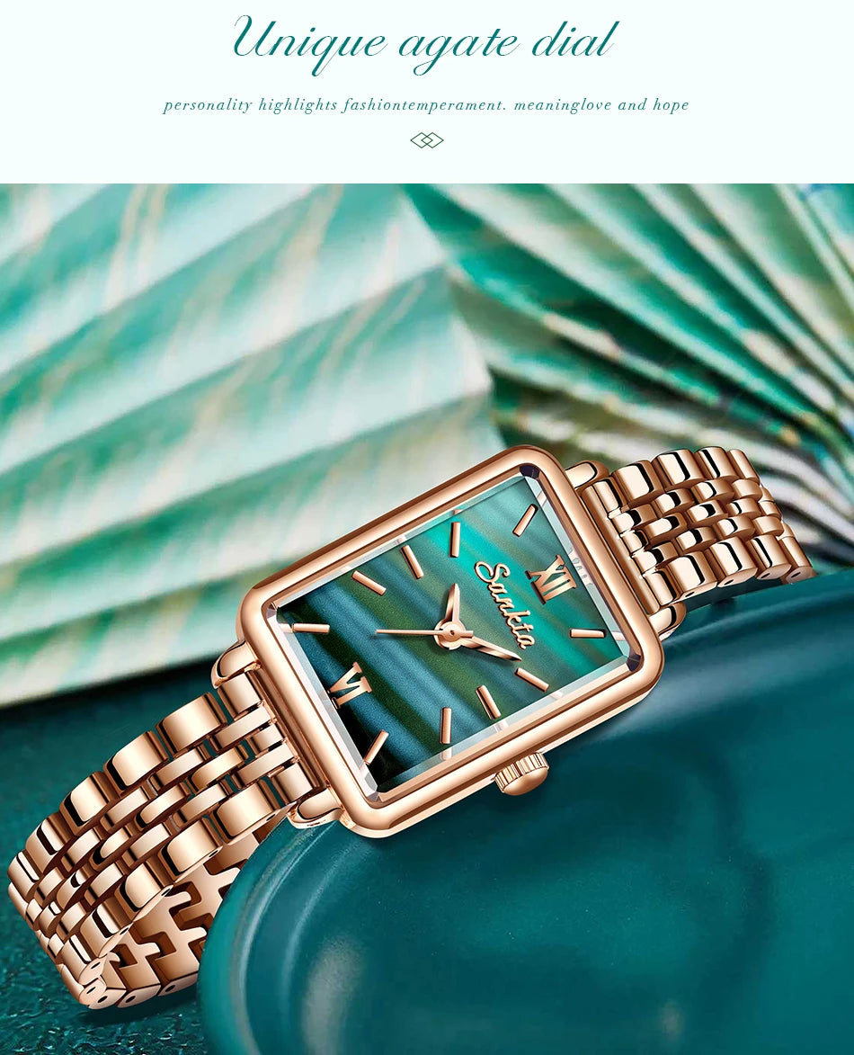 SUNKTA Fashion Ladies Watch Elegant Dress Womens Wristwatches Ceramic Bracelet Watches for Women Waterproof Clock Reloj Mujer