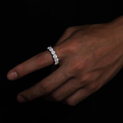 Classic Moissanite Eternity Band