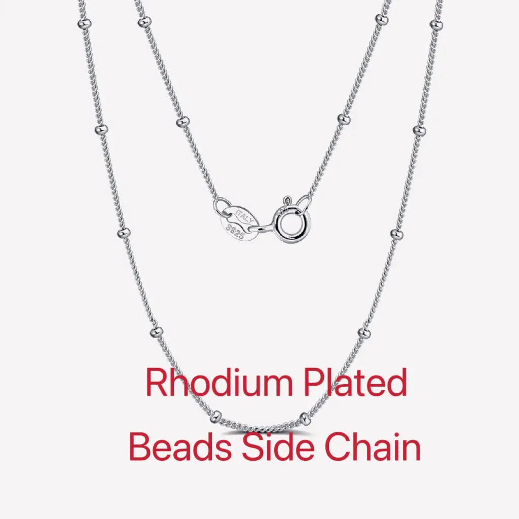 Rinntin Vintage 925 Sterling Silver Link Necklace Fashion Women Men Dainty Neck Chain Hip Hop Rhodium Neck Jewelry Gift SC21