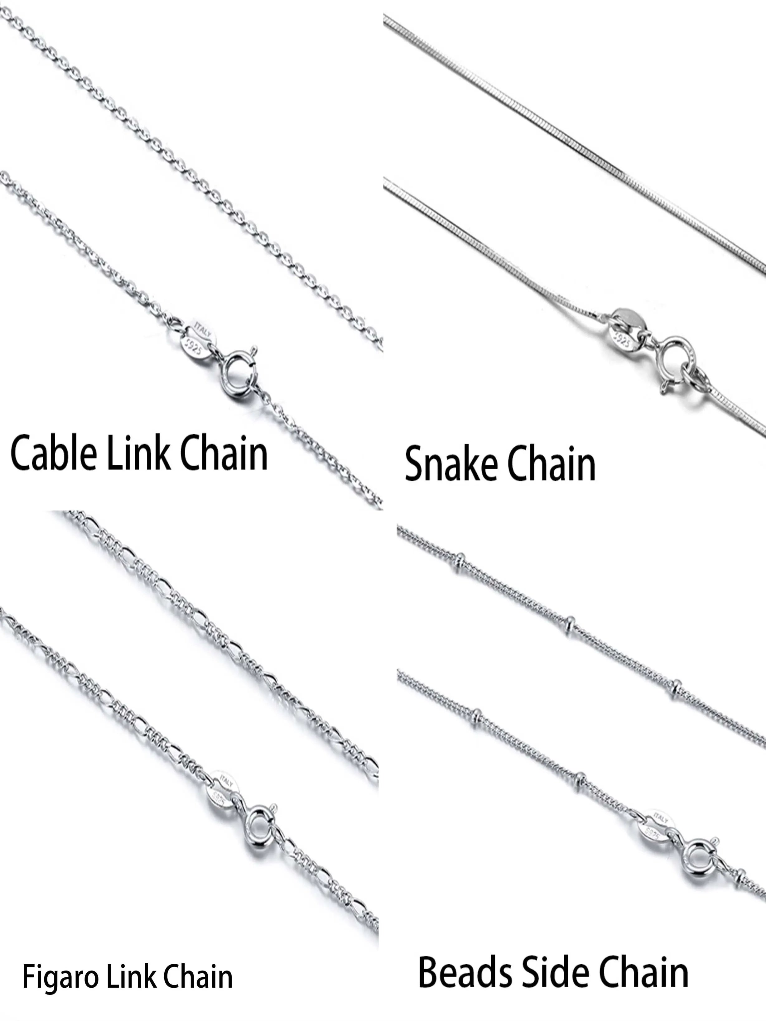 Rinntin Vintage 925 Sterling Silver Link Necklace Fashion Women Men Dainty Neck Chain Hip Hop Rhodium Neck Jewelry Gift SC21