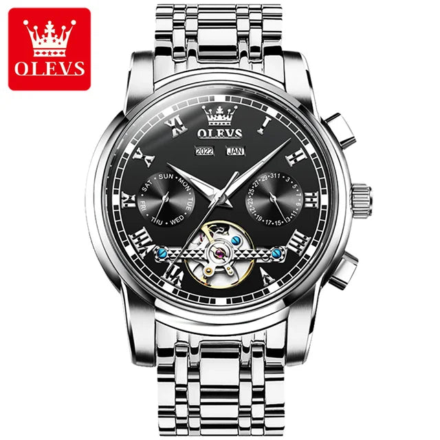 100% Original OLEVS Automatic Mechanical Couple Wrist Watches for Men and Women Waterproof Watches His or Hers Lover's Watch Set