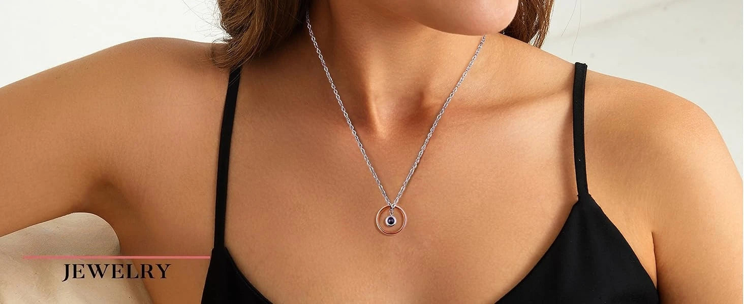 Matching Necklaces For Couples Pendant Necklace Promise Rings Stainless Steel Necklace Anniversary Valentine's Day Jewelry Gift