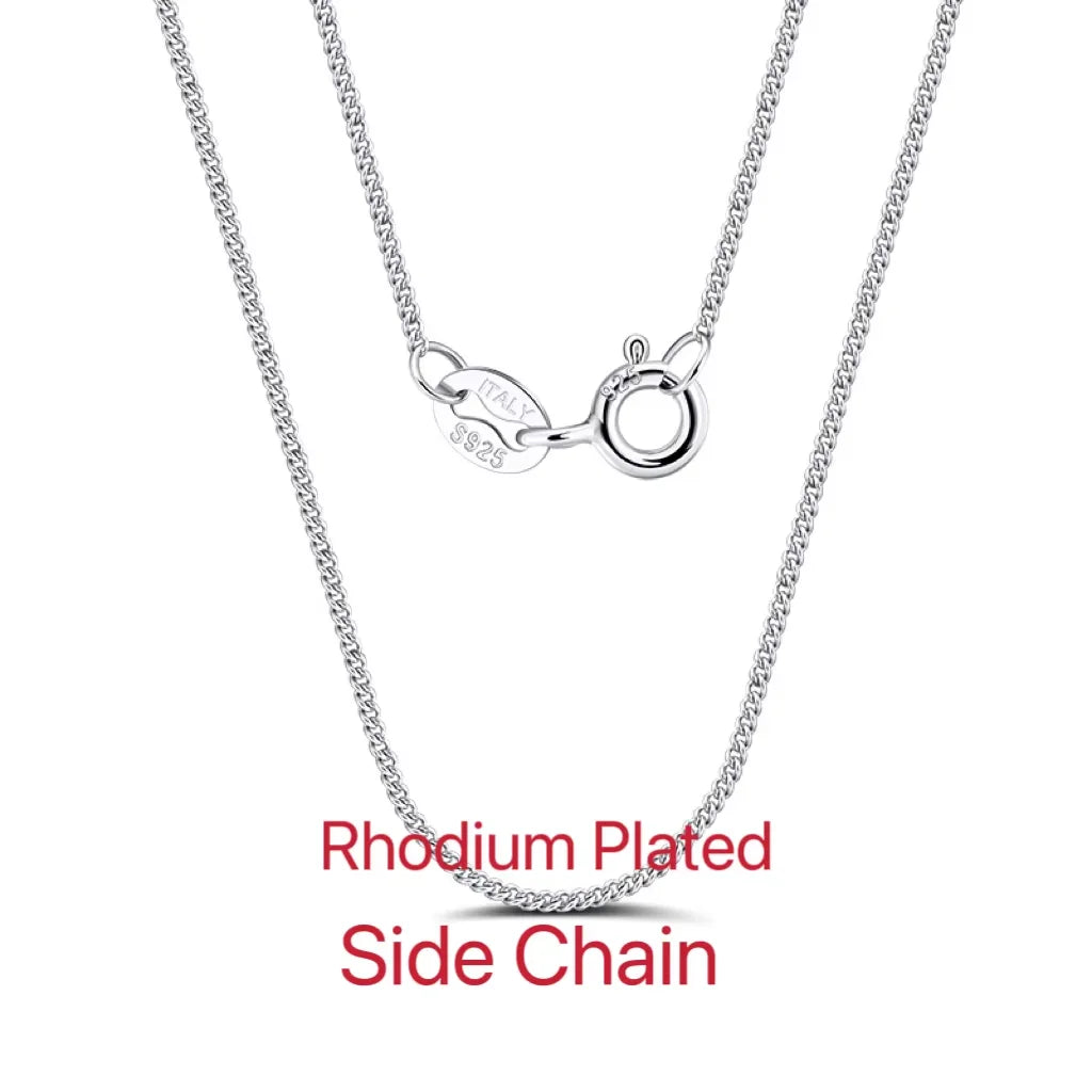 Rinntin Vintage 925 Sterling Silver Link Necklace Fashion Women Men Dainty Neck Chain Hip Hop Rhodium Neck Jewelry Gift SC21