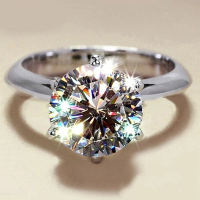 Certified Moissanite Solitaire Ring