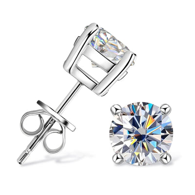 GRA Certified Moissanite Studs (D/VVS1)