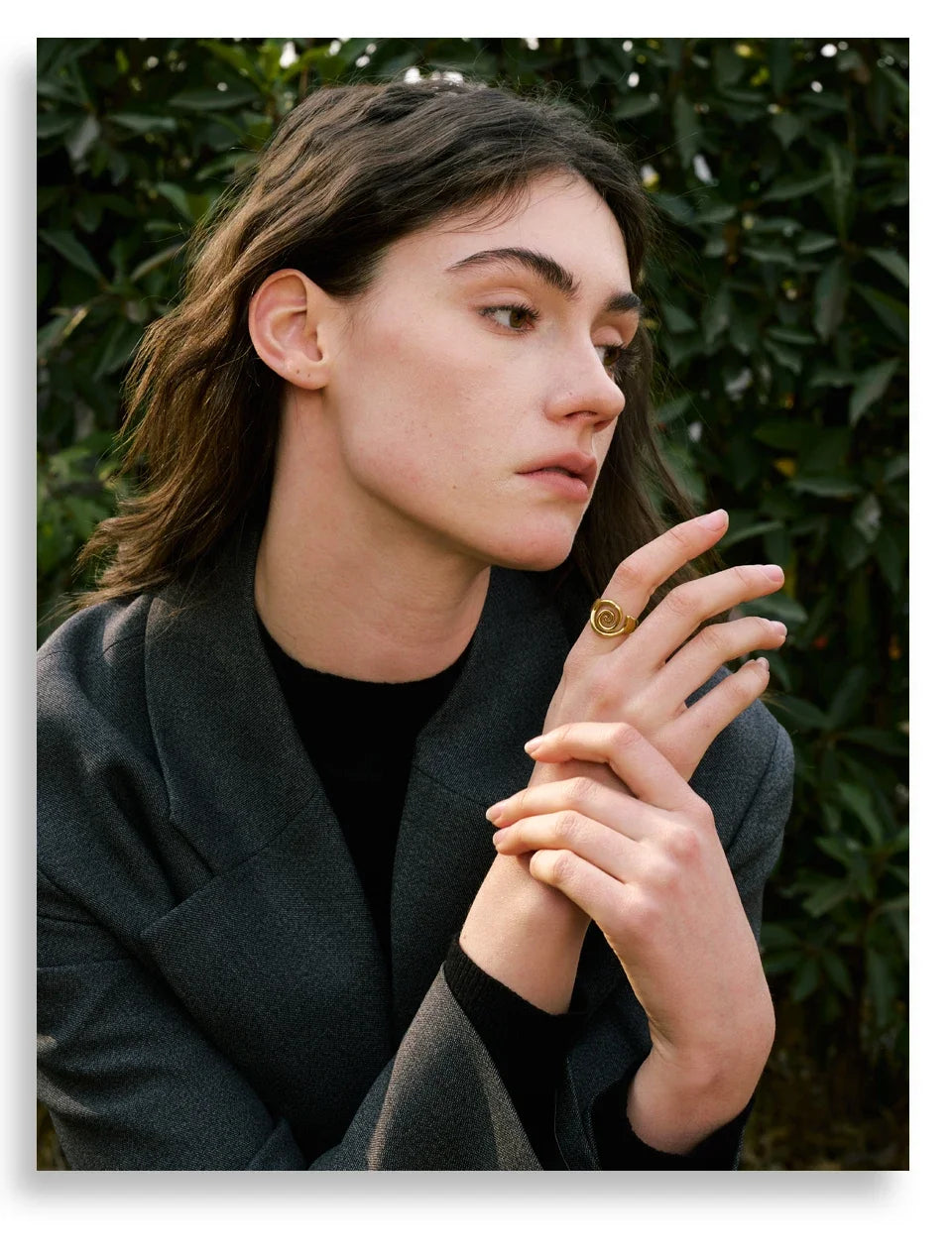 Yhpup Size 6789 Trendy Conch Ocean Series Ring Casting Fashion Charm Finger Jewelry Accessories Real Gold PVD Plated for Women