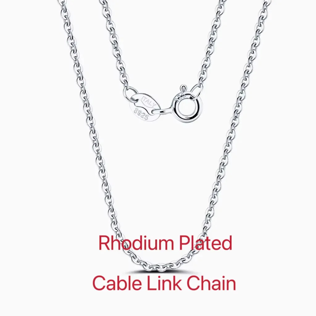 Rinntin Vintage 925 Sterling Silver Link Necklace Fashion Women Men Dainty Neck Chain Hip Hop Rhodium Neck Jewelry Gift SC21