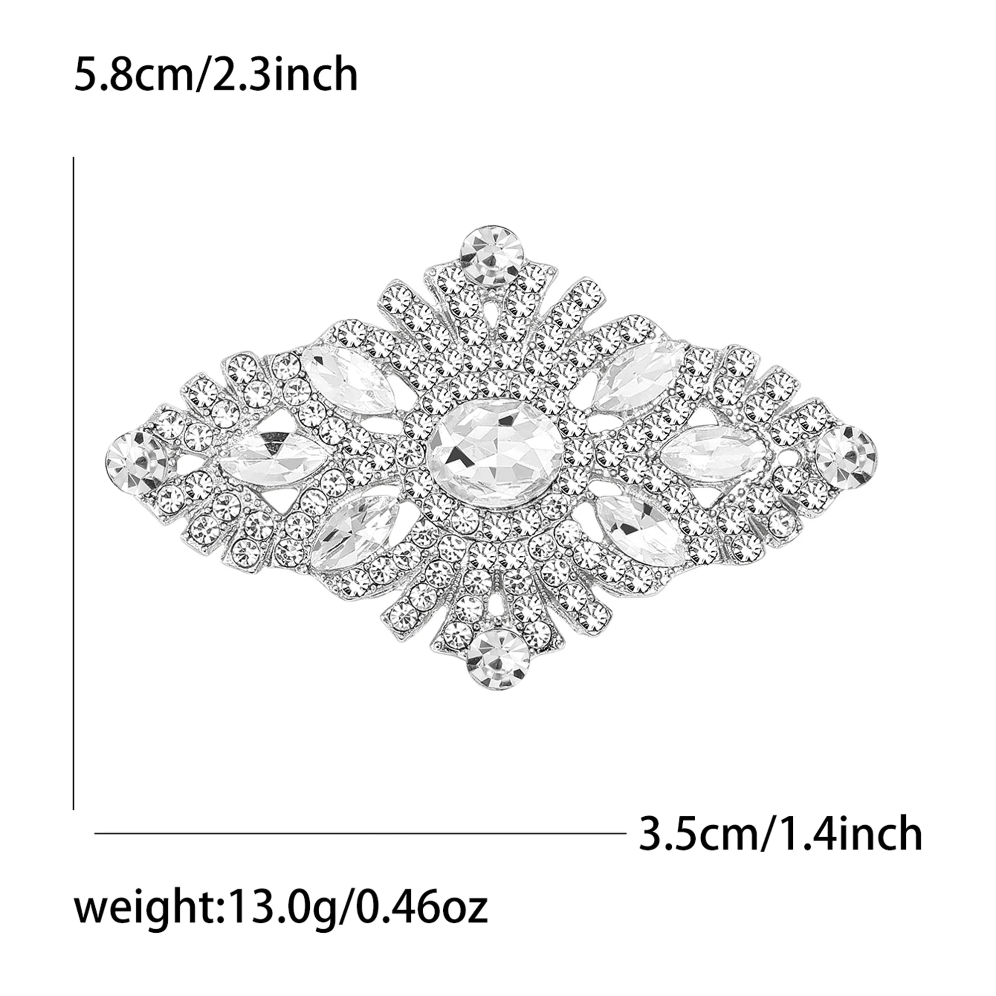 Luxurious Rhinestone Palace Crystal Glass Brooches for Women Unisex Elegant Bridal Pins Event Party Decoration Clothes Accessory