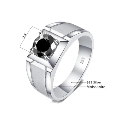 Moissanite Signet Ring (2 Carat)
