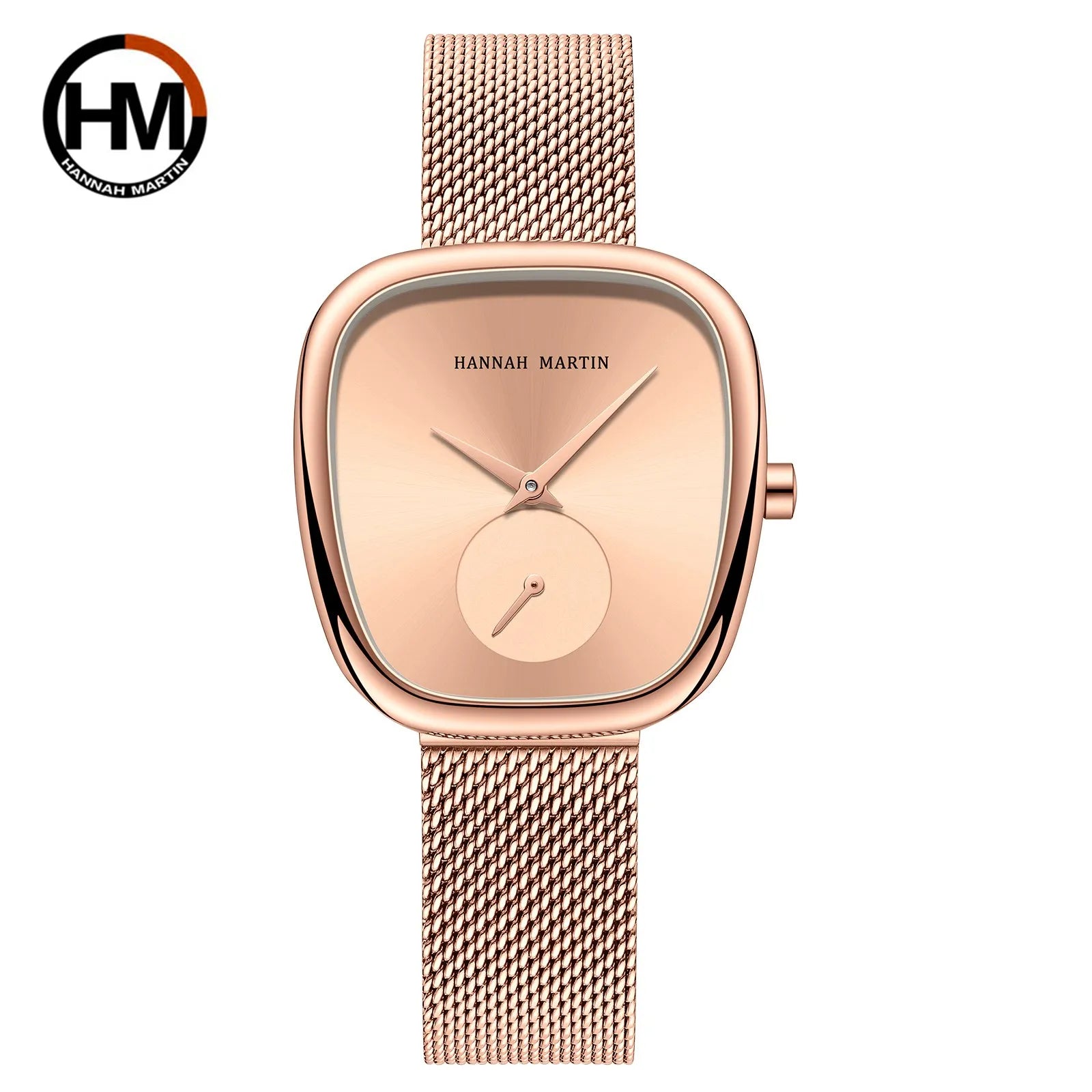 2025 New Women's Quartz Wristwatch 34mm Wine Barrel Rose Gold Black Stopwatch Fashionable Minimalist Style Oval Women's Watches