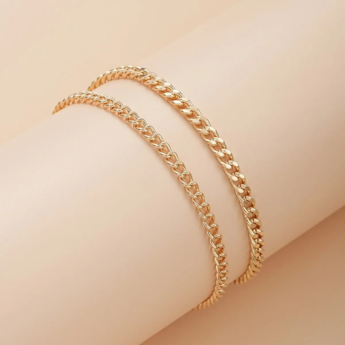 Gold Ankle Bracelets for Women K Gold Plated/Silver Anklets for Women Waterproof Minimalist Cuban Link Anklets Set Gift