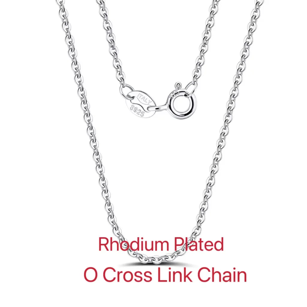 Rinntin Vintage 925 Sterling Silver Link Necklace Fashion Women Men Dainty Neck Chain Hip Hop Rhodium Neck Jewelry Gift SC21