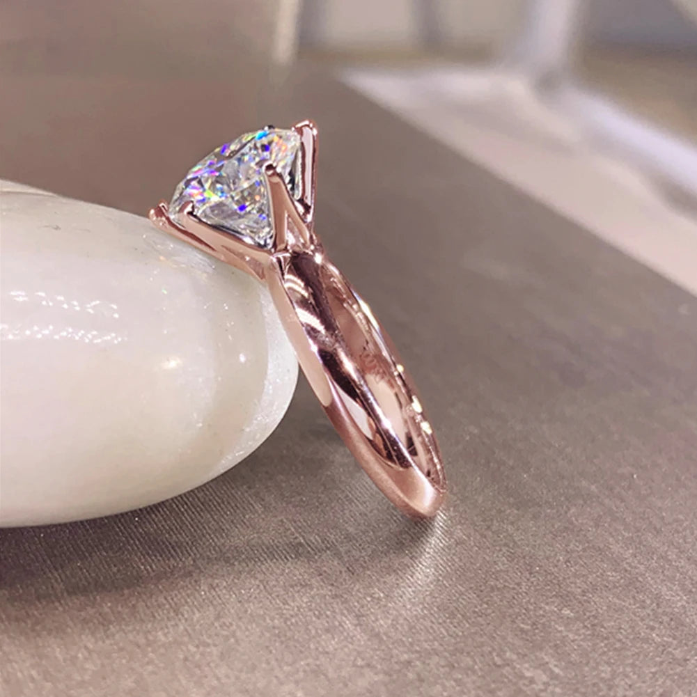 OXTAO 0.5/1/2/3 Carat  Moissanite Solitaire Rings Certified for Women 925 Silver Sparkling Lab Diamond Engagement Rings Jewelry