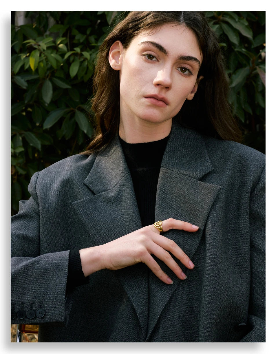 Yhpup Size 6789 Trendy Conch Ocean Series Ring Casting Fashion Charm Finger Jewelry Accessories Real Gold PVD Plated for Women