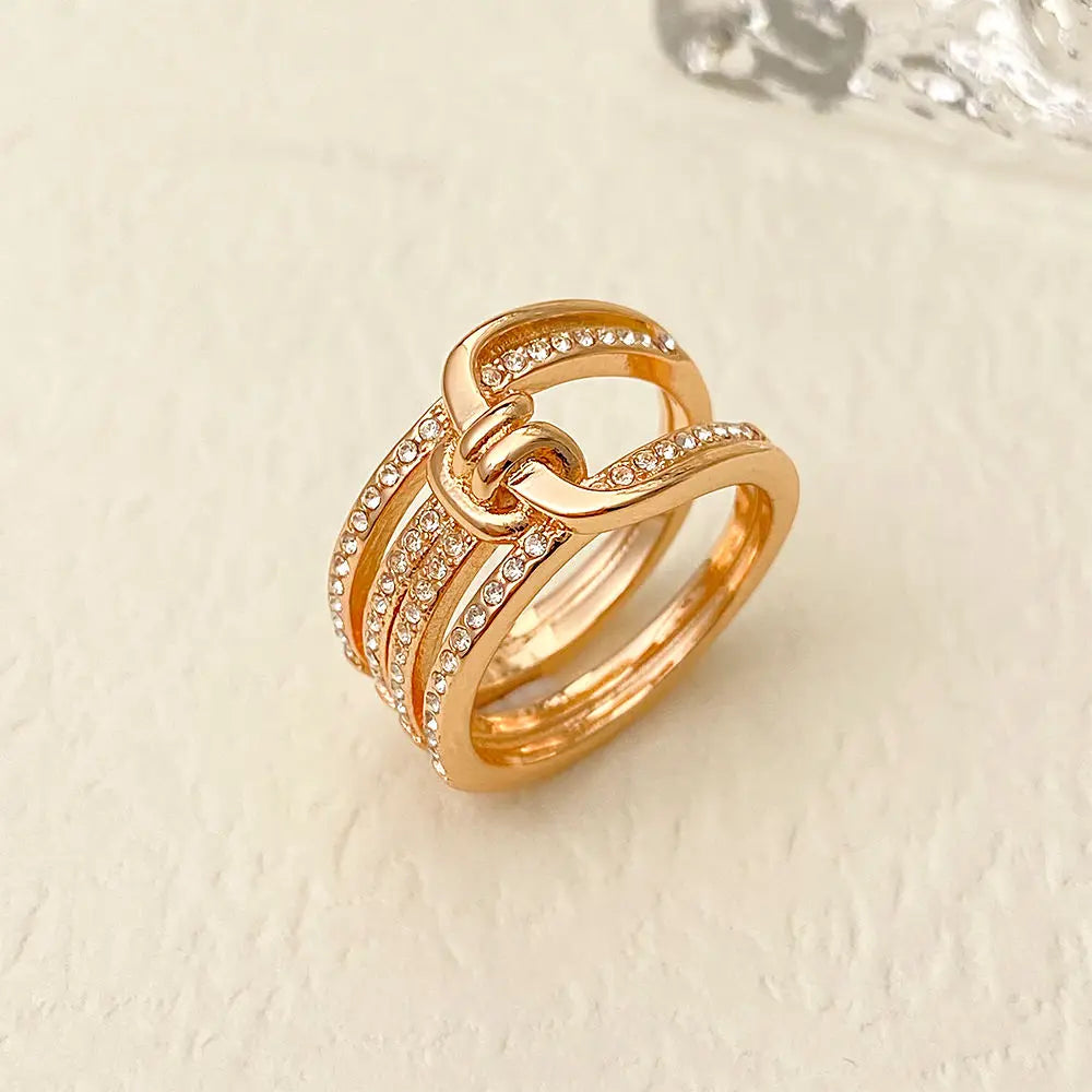 Minimalist Crystal Ring European and American Luxury High Quality Gemstone Ring for Women Jewelry WholesaleValentine's Day gifts