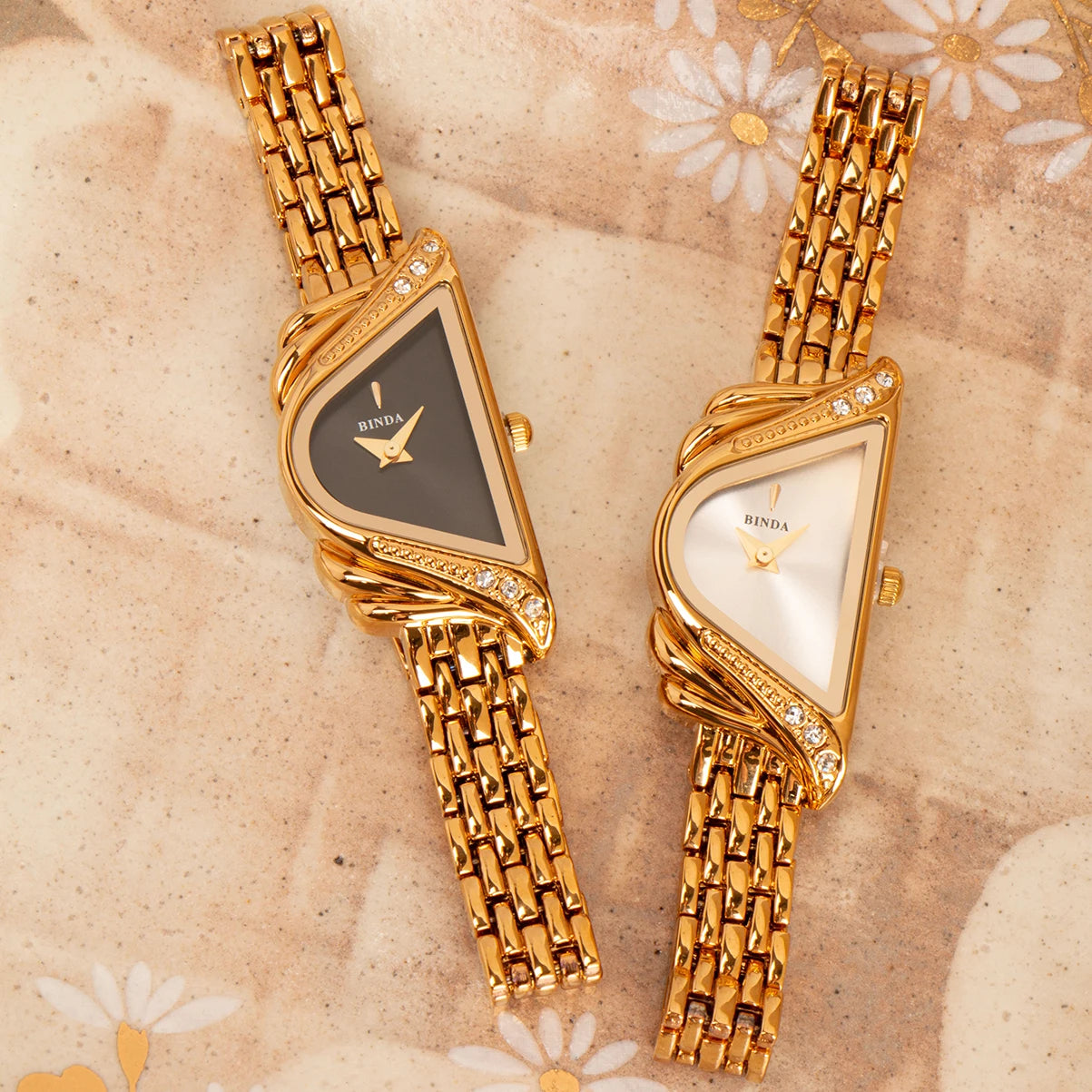 Binda Women’s Quartz Wristwatch – Silver Case, Blue Minimalist Dial, 30M Water Resistant, Elegant Gift Set with Box & Strap Adju