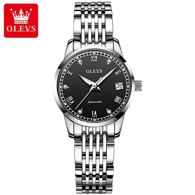 100% Original OLEVS Automatic Mechanical Couple Wrist Watches for Men and Women Waterproof Watches His or Hers Lover's Watch Set