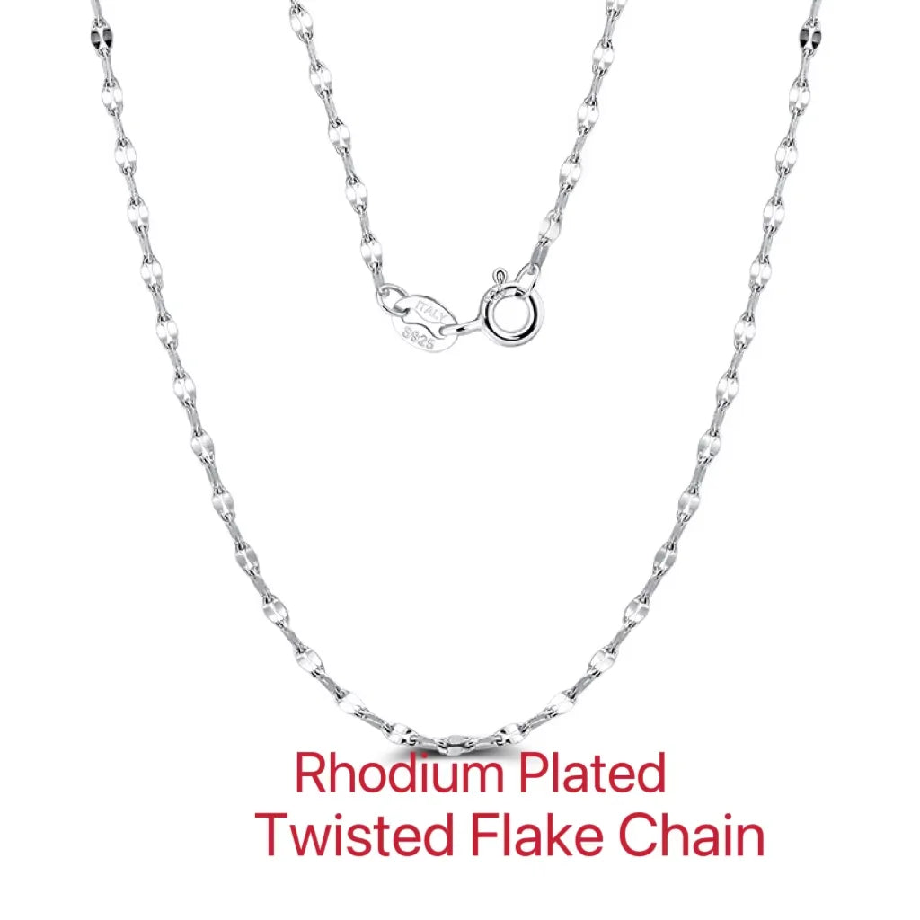 Rinntin Vintage 925 Sterling Silver Link Necklace Fashion Women Men Dainty Neck Chain Hip Hop Rhodium Neck Jewelry Gift SC21