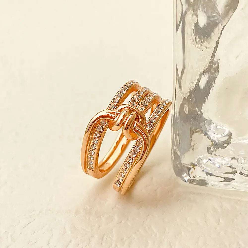 Minimalist Crystal Ring European and American Luxury High Quality Gemstone Ring for Women Jewelry WholesaleValentine's Day gifts