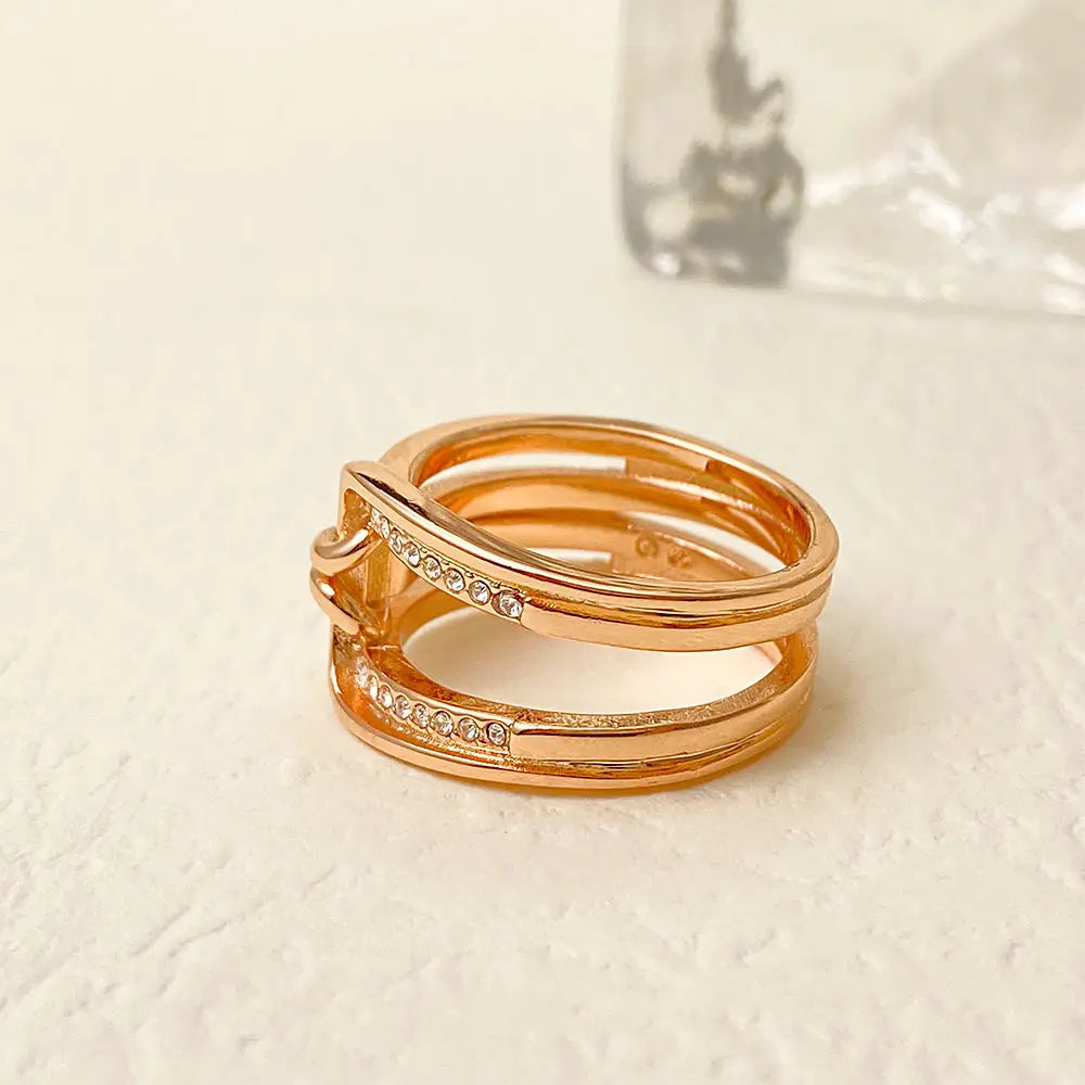 Minimalist Crystal Ring European and American Luxury High Quality Gemstone Ring for Women Jewelry WholesaleValentine's Day gifts