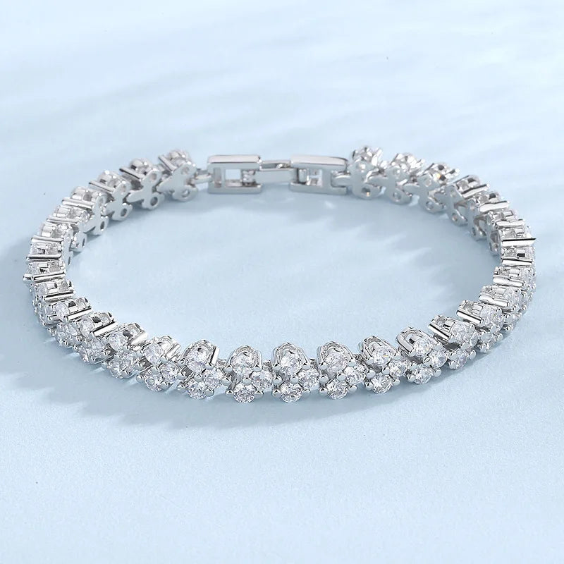 Flash Diamond Bracelet Women's Exquisite Zircon Luxury High-end Gas Tide Jewelry 2025